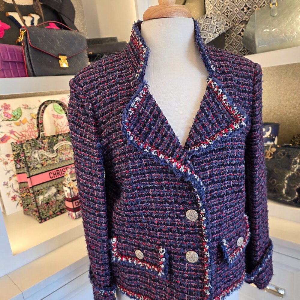 Chanel womens woven jacket Size 44 New $6410